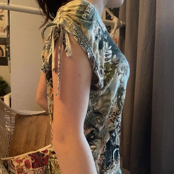 off the shoulder graphic concepts tank top - Picture 3 of 6